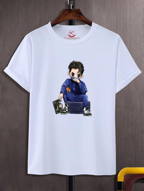 unisex white graphic printed t-shirt - 20823761 - Standard Image - 0