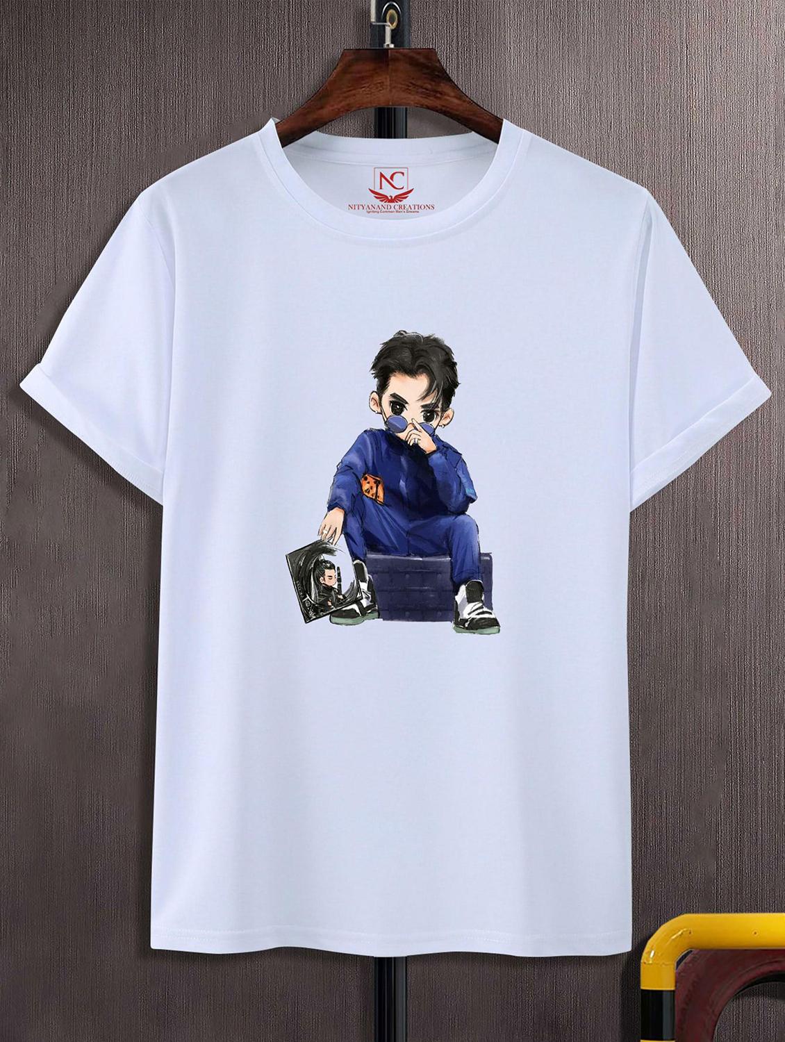 unisex white graphic printed t-shirt - 20823761 - Zoom Image - 0