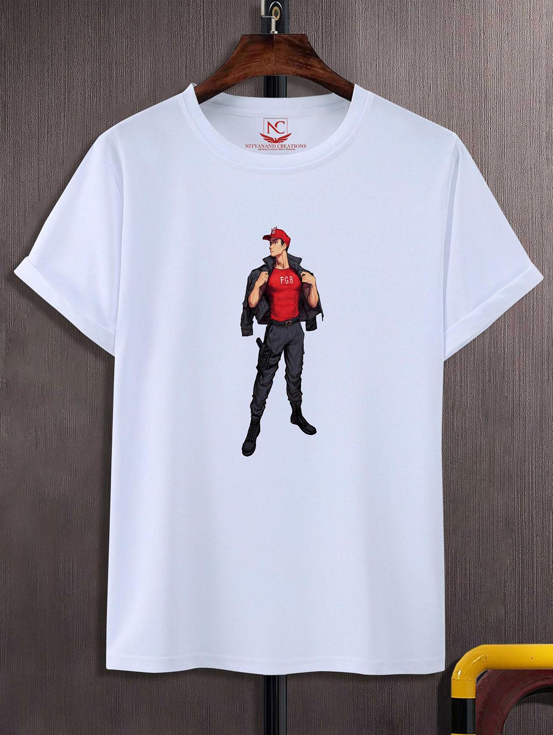 unisex white graphic printed t-shirt - 20823765 - Zoom Image - 0