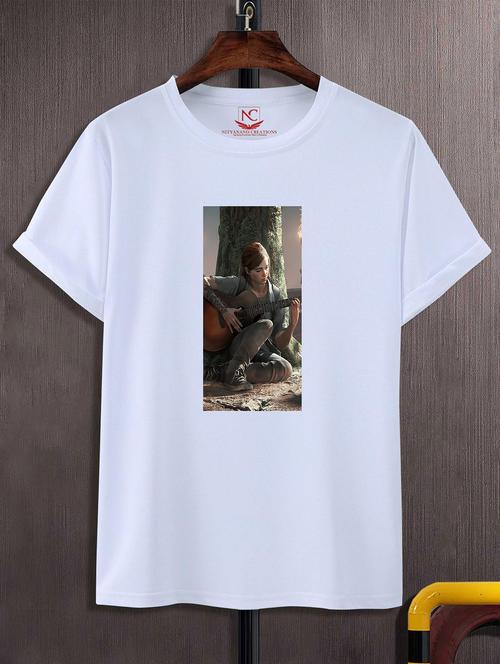 unisex white graphic printed t-shirt - 20823770 -  Standard Image - 0