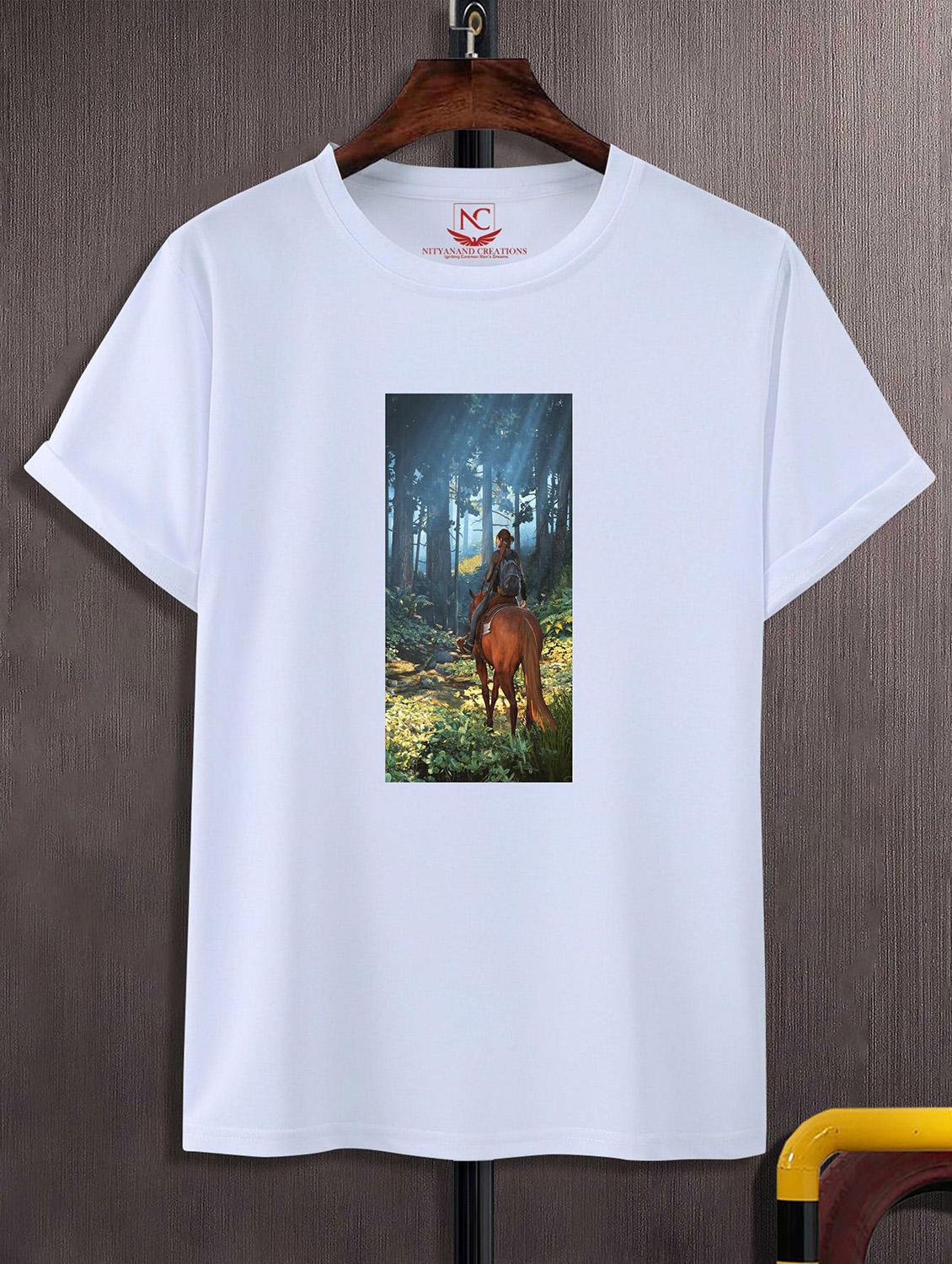 unisex white graphic printed t-shirt - 20823771 - Zoom Image - 0