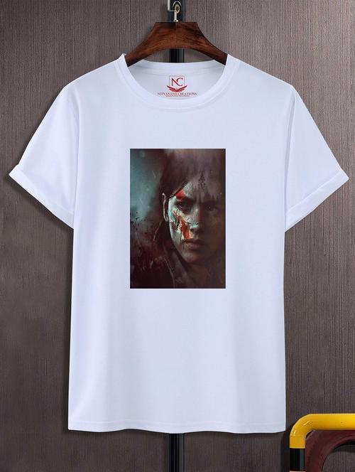 unisex white graphic printed t-shirt - 20823772 -  Standard Image - 0