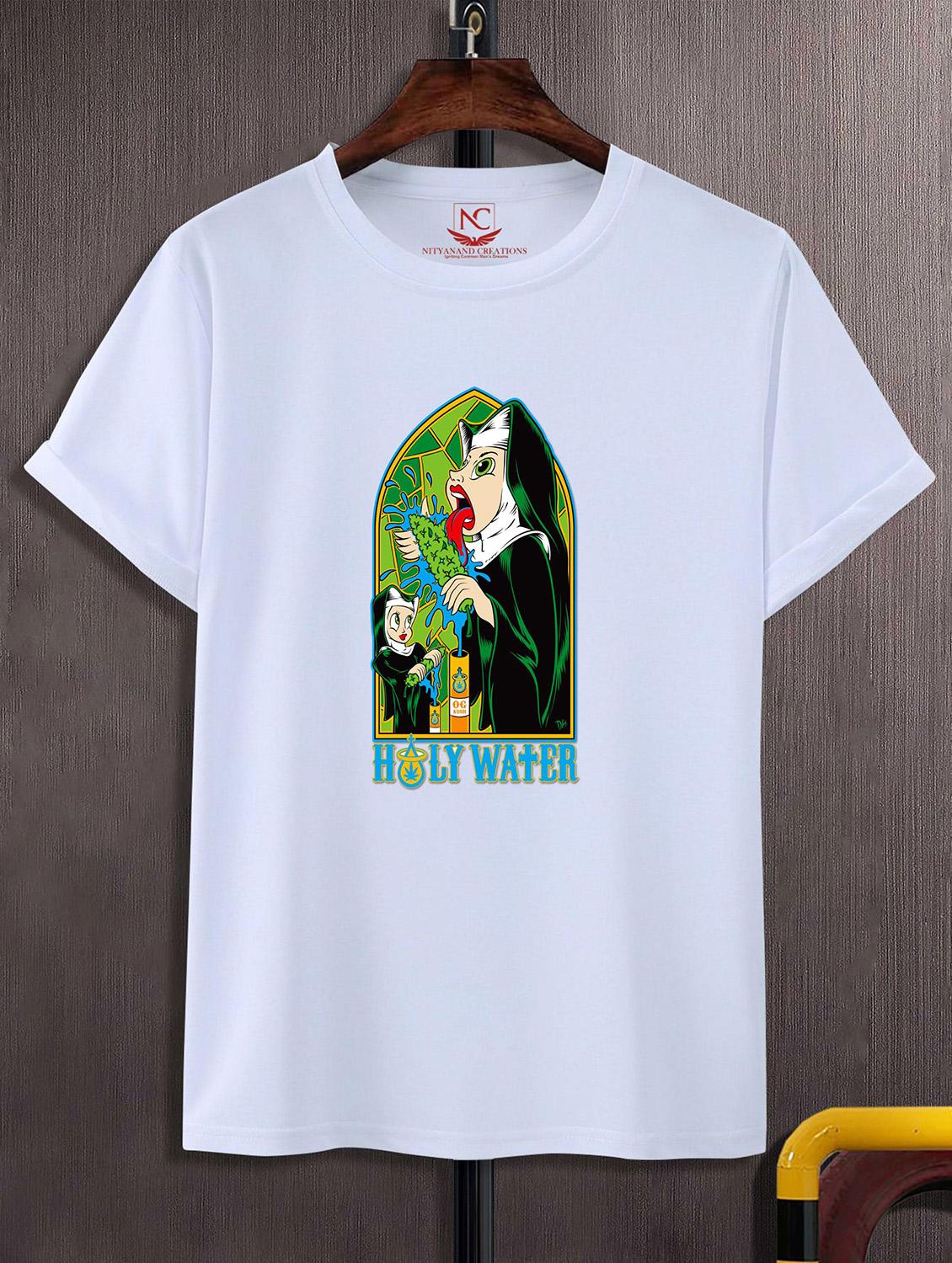 unisex white graphic printed t-shirt - 20823785 -  Zoom Image - 0