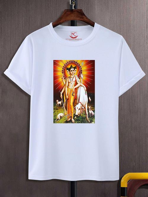 unisex white graphic printed t-shirt - 20823788 -  Standard Image - 0