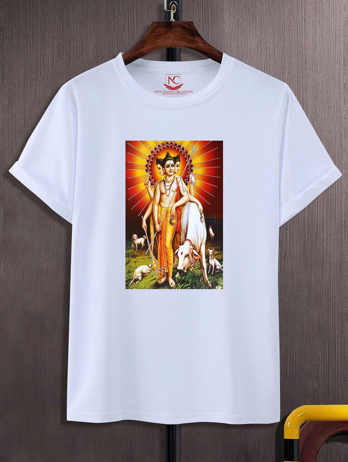 unisex white graphic printed t-shirt - 20823788 -  Zoom Image - 0
