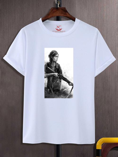 unisex white graphic printed t-shirt - 20823808 - Standard Image - 0