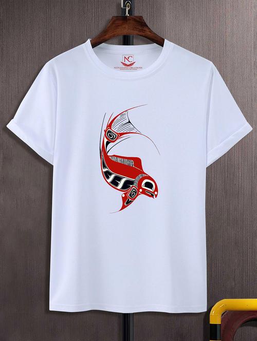 unisex white graphic printed t-shirt - 20823809 -  Standard Image - 0