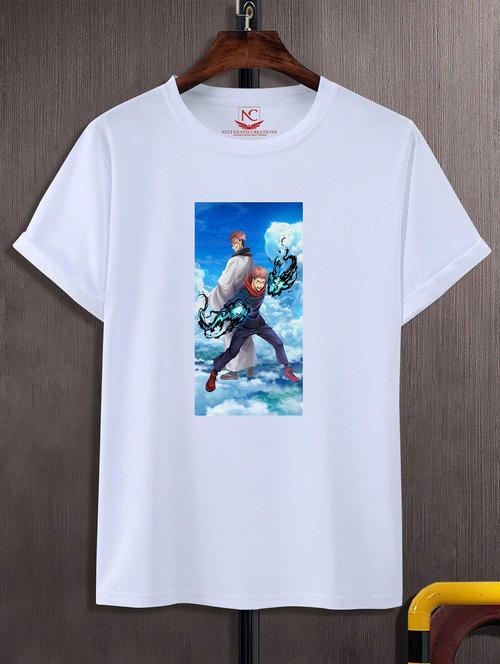 unisex white graphic printed t-shirt - 20823812 - Standard Image - 0