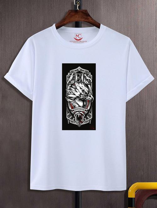 unisex white graphic printed t-shirt - 20823814 - Standard Image - 0