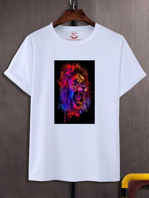 unisex white graphic printed t-shirt - 20823815 - Standard Image - 0