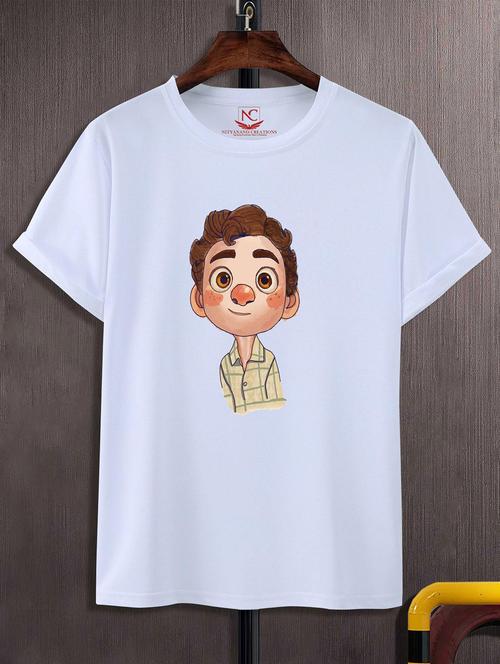 unisex white graphic printed t-shirt - 20823821 - Standard Image - 0