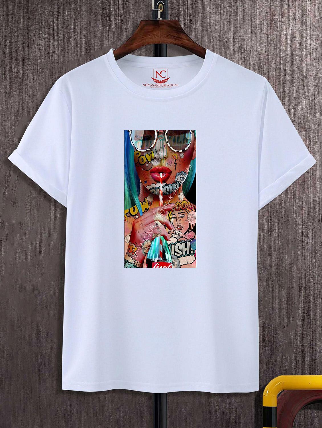 unisex white graphic printed t-shirt - 20823828 -  Zoom Image - 0