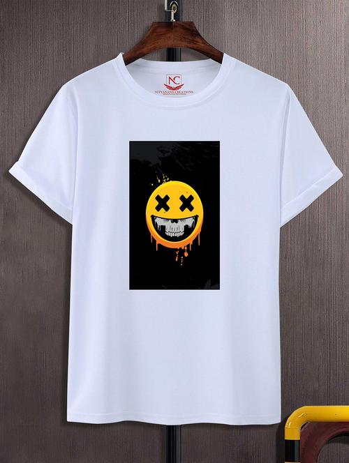 unisex white graphic printed t-shirt - 20823832 - Standard Image - 0