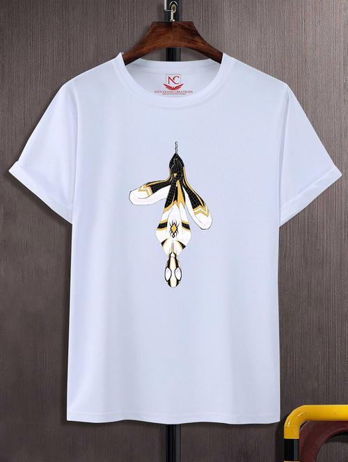 unisex white graphic printed t-shirt - 20823833 - Standard Image - 0
