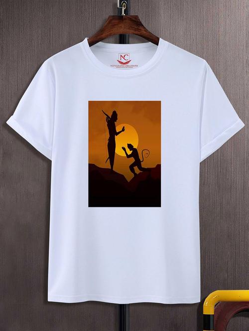 unisex white graphic printed t-shirt - 20823835 -  Standard Image - 0