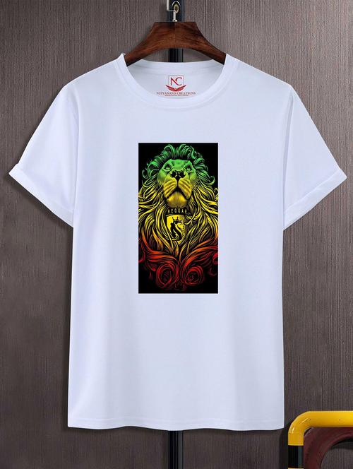 unisex white graphic printed t-shirt - 20823837 - Standard Image - 0