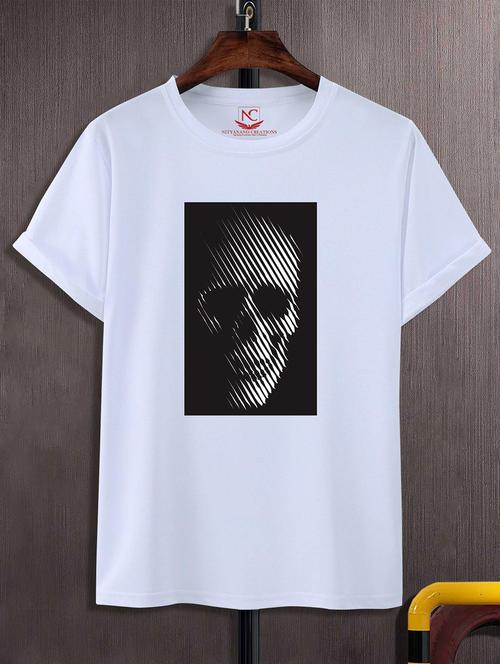 unisex white graphic printed t-shirt - 20823844 - Standard Image - 0