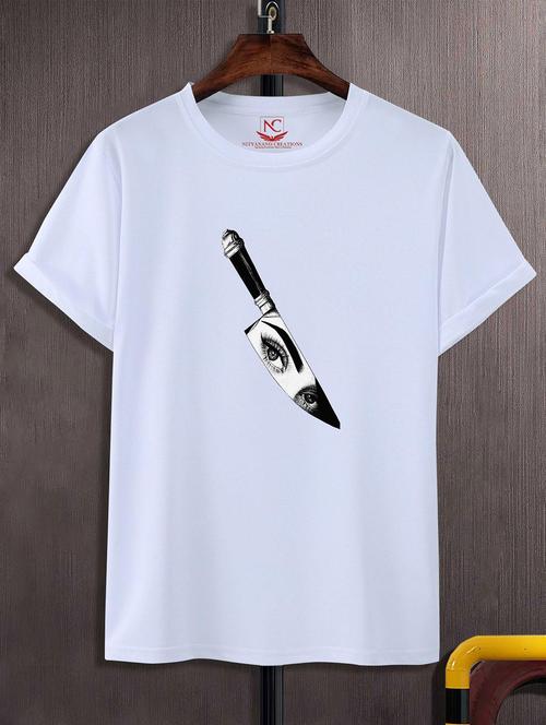 unisex white graphic printed t-shirt - 20823845 - Standard Image - 0