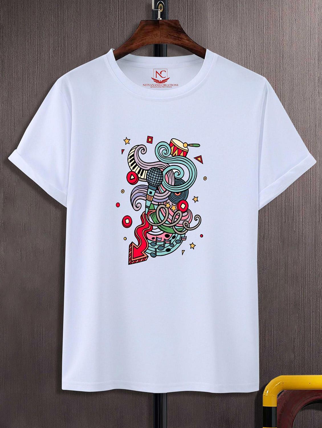 unisex white graphic printed t-shirt - 20823854 - Zoom Image - 0