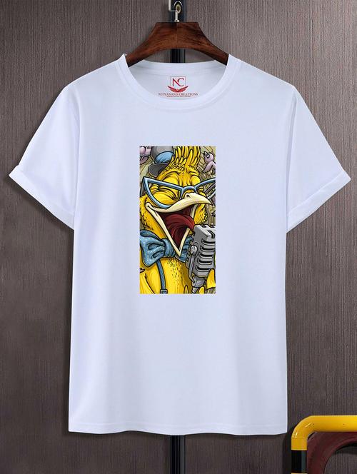 unisex white graphic printed t-shirt - 20823865 - Standard Image - 0