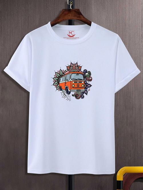 unisex white graphic printed t-shirt - 20823872 -  Standard Image - 0