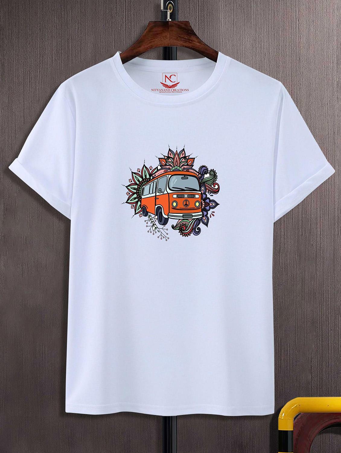 unisex white graphic printed t-shirt - 20823872 -  Zoom Image - 0