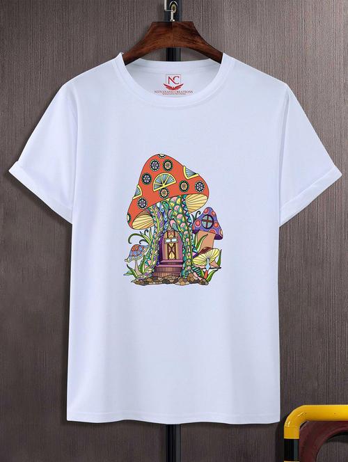 unisex white graphic printed t-shirt - 20823875 - Standard Image - 0