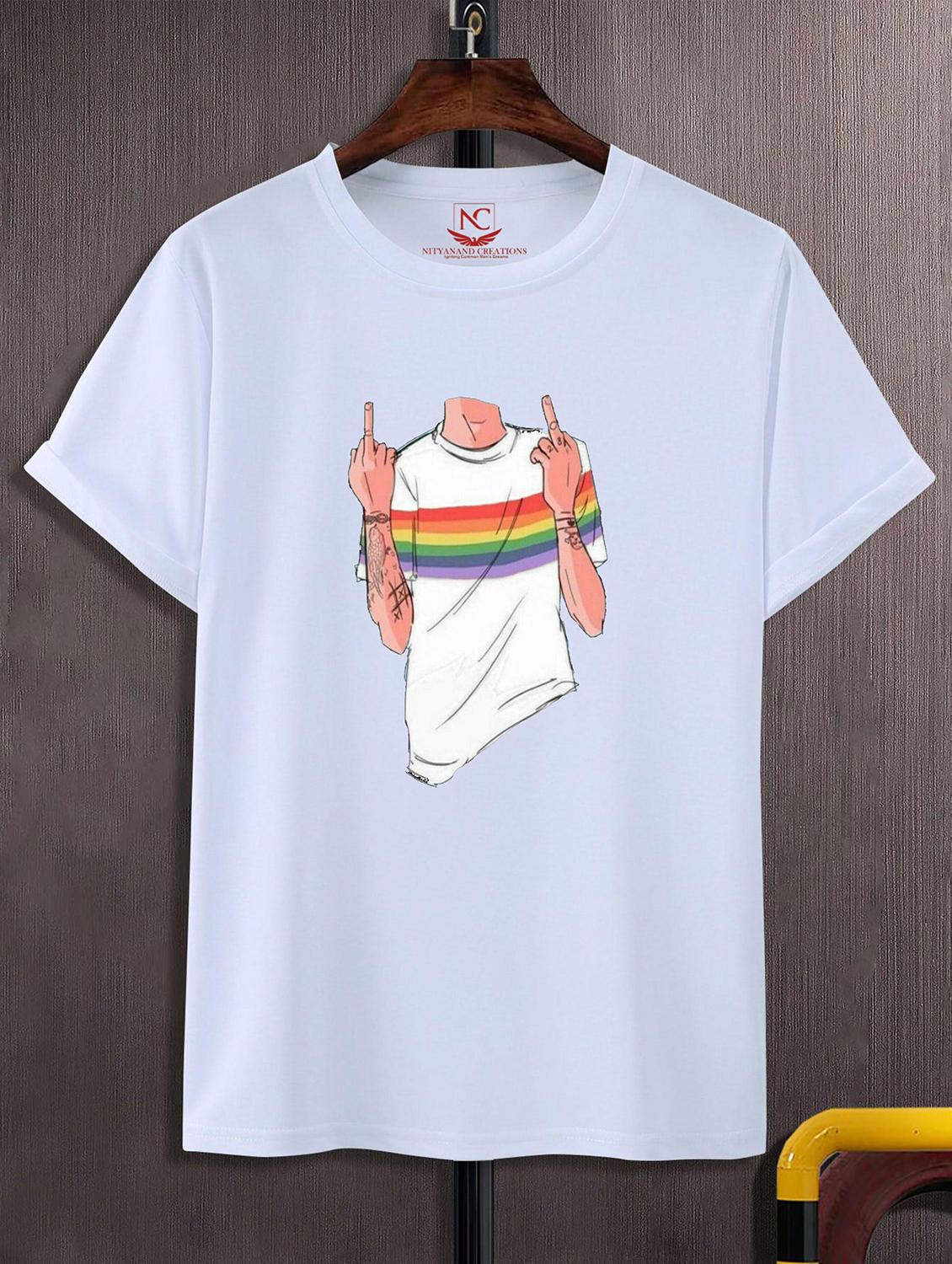 unisex white graphic printed t-shirt - 20823879 - Zoom Image - 0