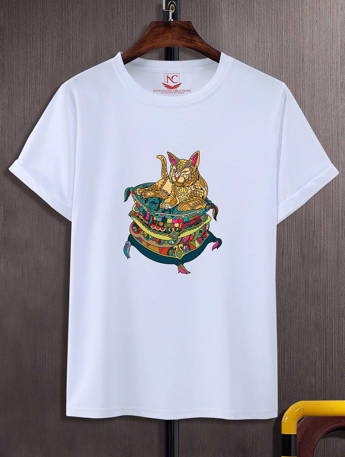 unisex white graphic printed t-shirt - 20823881 - Zoom Image - 0