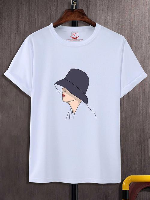 unisex white graphic printed t-shirt - 20823885 - Standard Image - 0