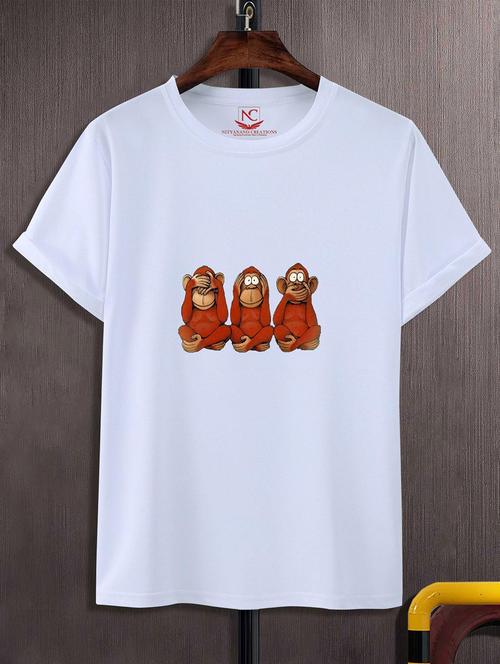 unisex white graphic printed t-shirt - 20823886 - Standard Image - 0