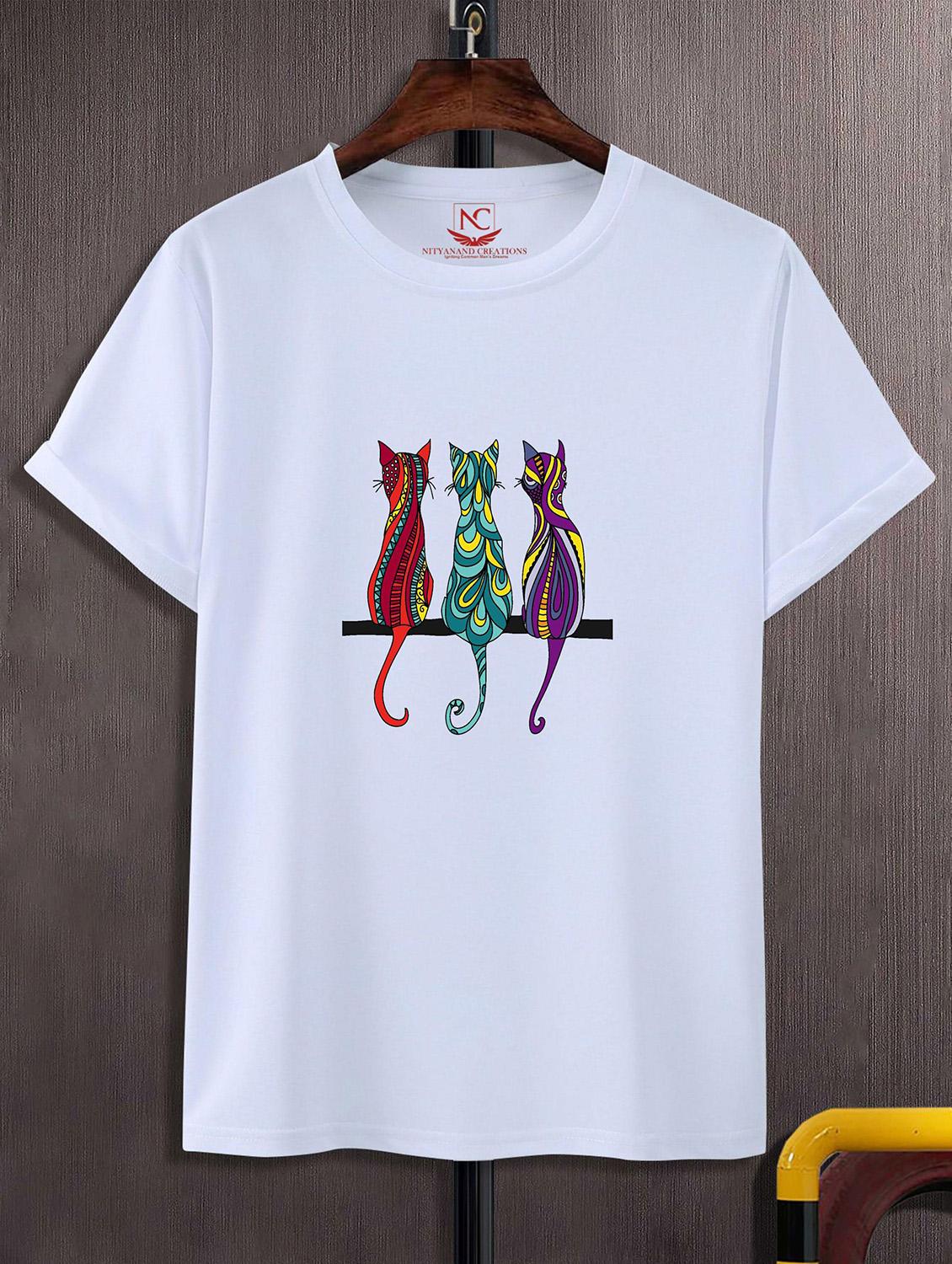 unisex white graphic printed t-shirt - 20823890 - Zoom Image - 0