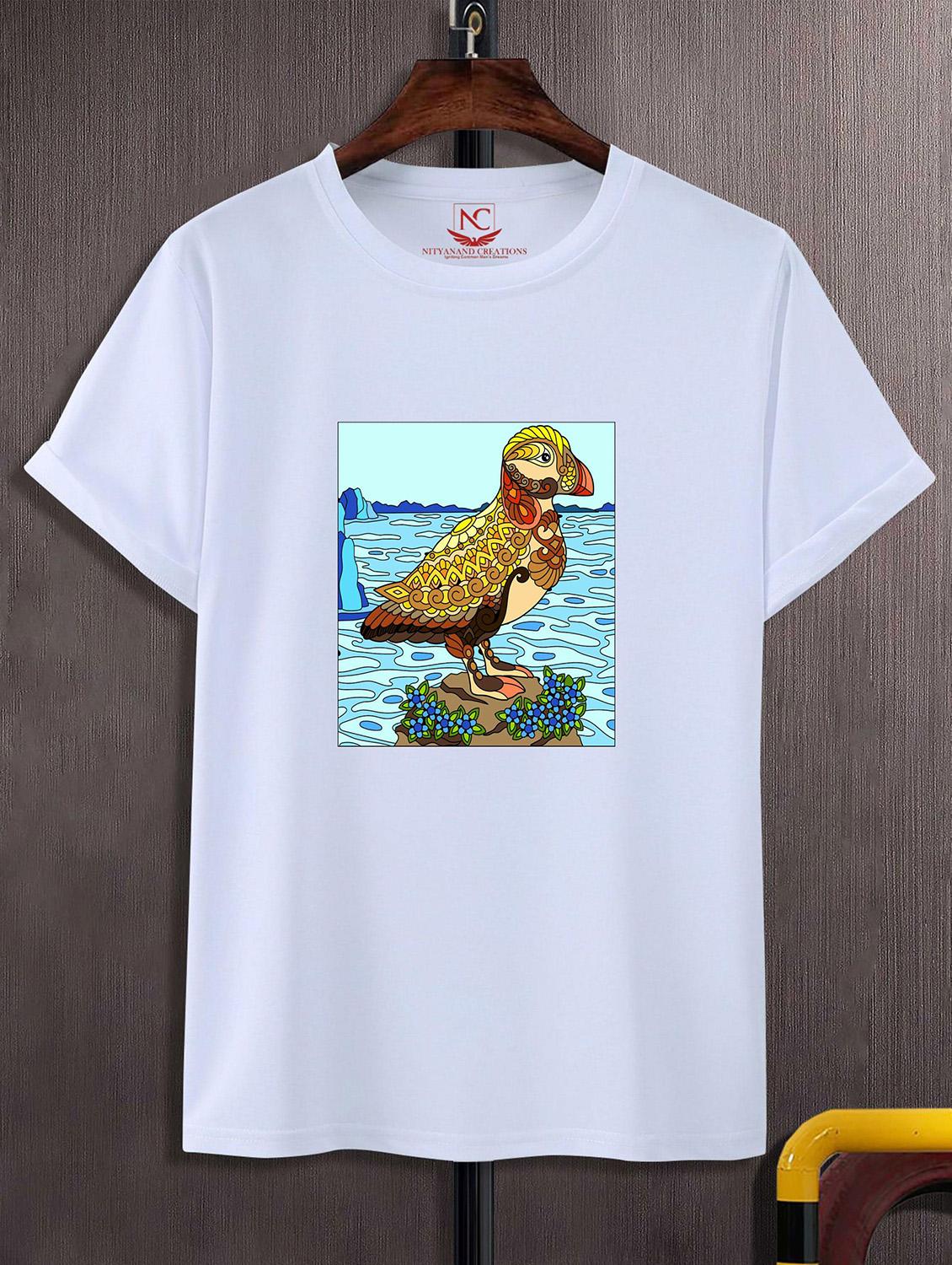 unisex white graphic printed t-shirt - 20823896 - Zoom Image - 0