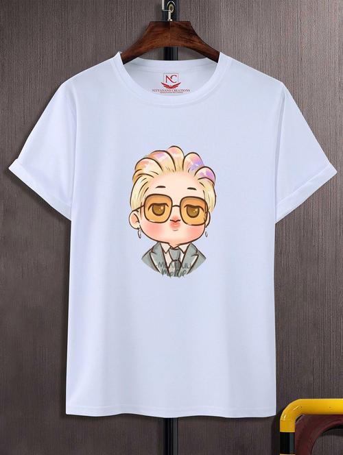 unisex white graphic printed t-shirt - 20823897 - Standard Image - 0