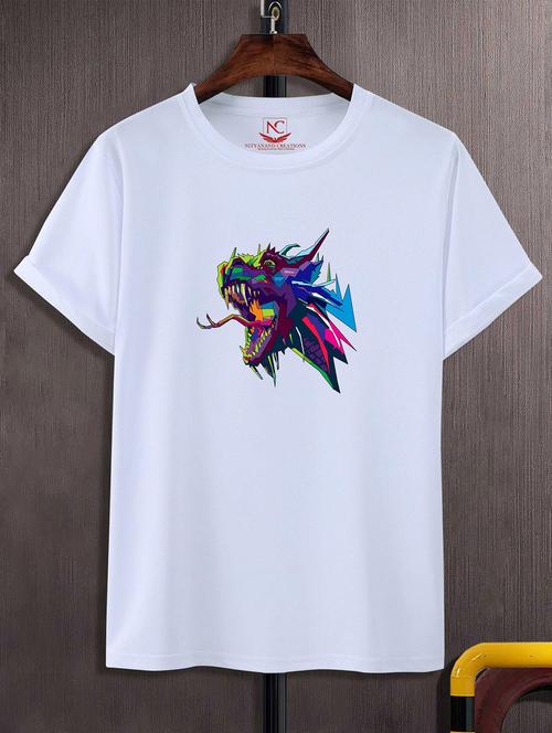unisex white graphic printed t-shirt - 20823899 - Standard Image - 0