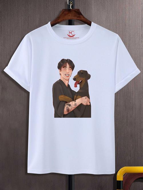 unisex white graphic printed t-shirt - 20823900 -  Standard Image - 0