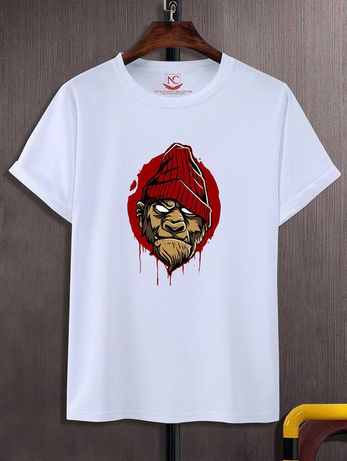 unisex white graphic printed t-shirt - 20823909 -  Standard Image - 0