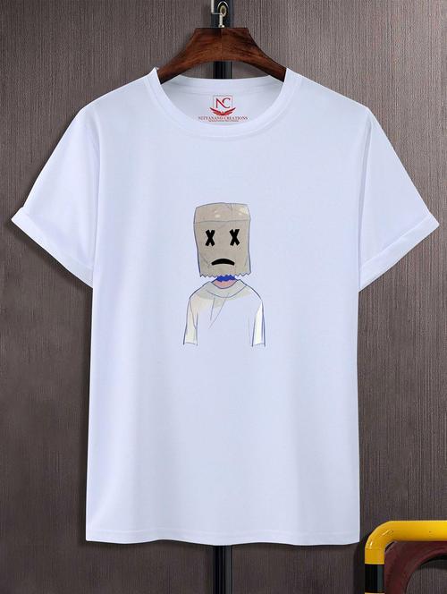 unisex white graphic printed t-shirt - 20823915 -  Standard Image - 0