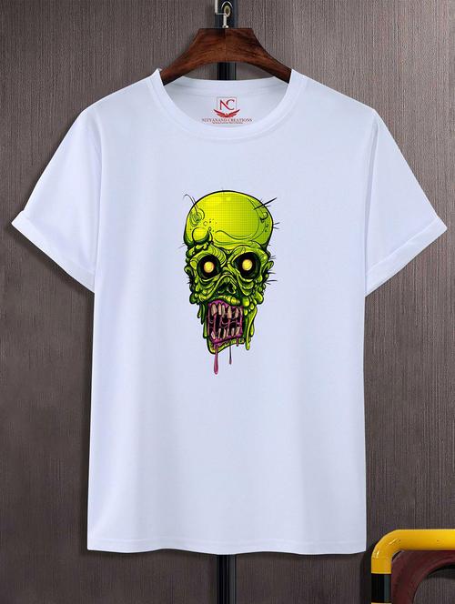 unisex white graphic printed t-shirt - 20823916 - Standard Image - 0