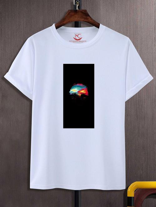 unisex white graphic printed t-shirt - 20823924 -  Standard Image - 0