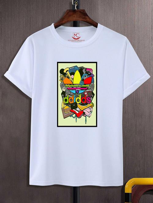 unisex white graphic printed t-shirt - 20823932 - Standard Image - 0