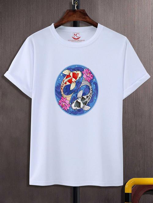 unisex white graphic printed t-shirt - 20823935 -  Standard Image - 0