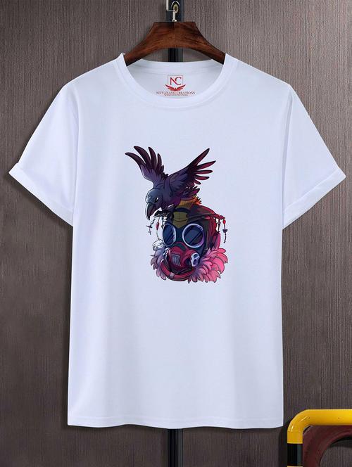 unisex white graphic printed t-shirt - 20823938 -  Standard Image - 0