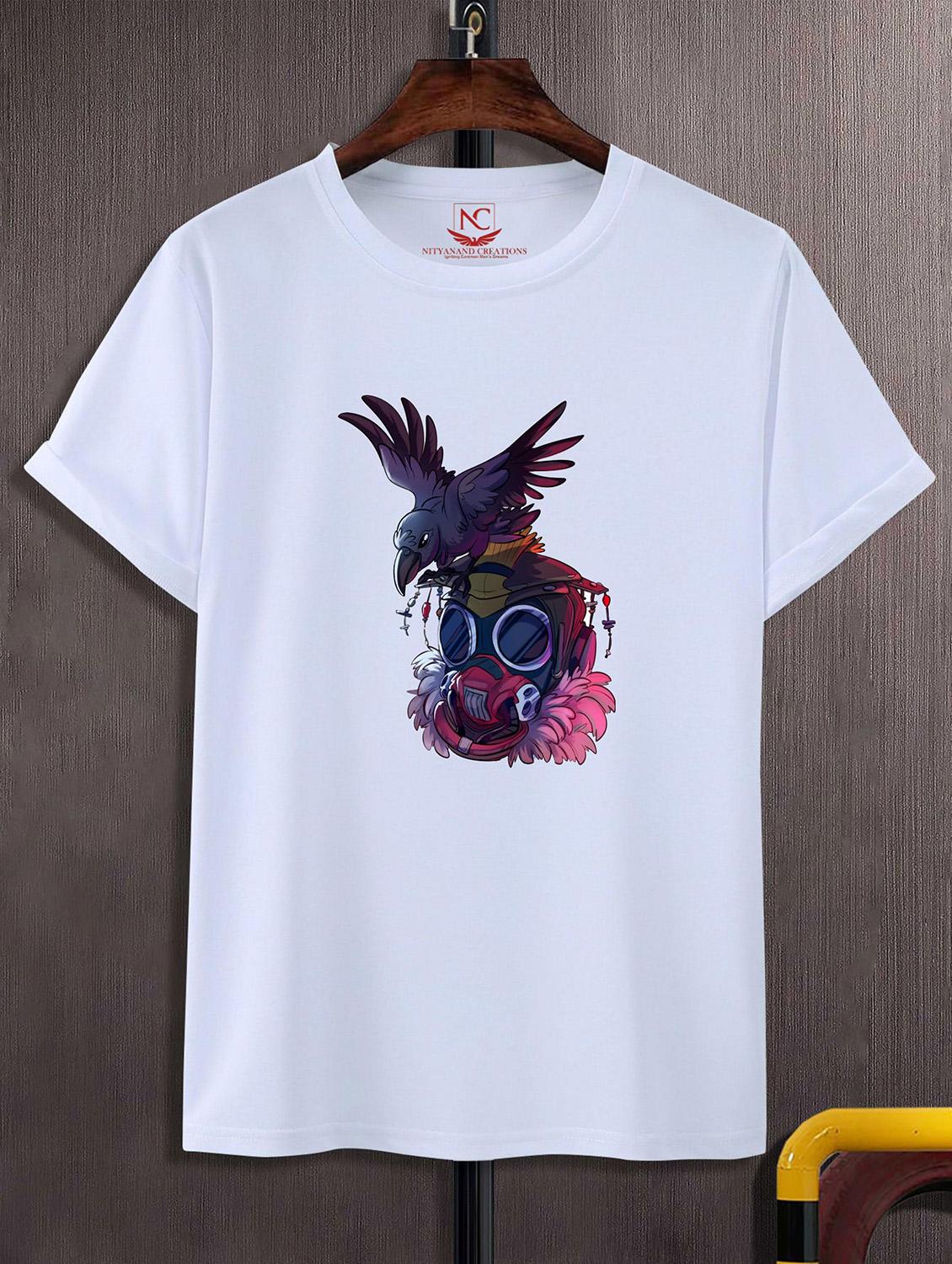 unisex white graphic printed t-shirt - 20823938 -  Zoom Image - 0
