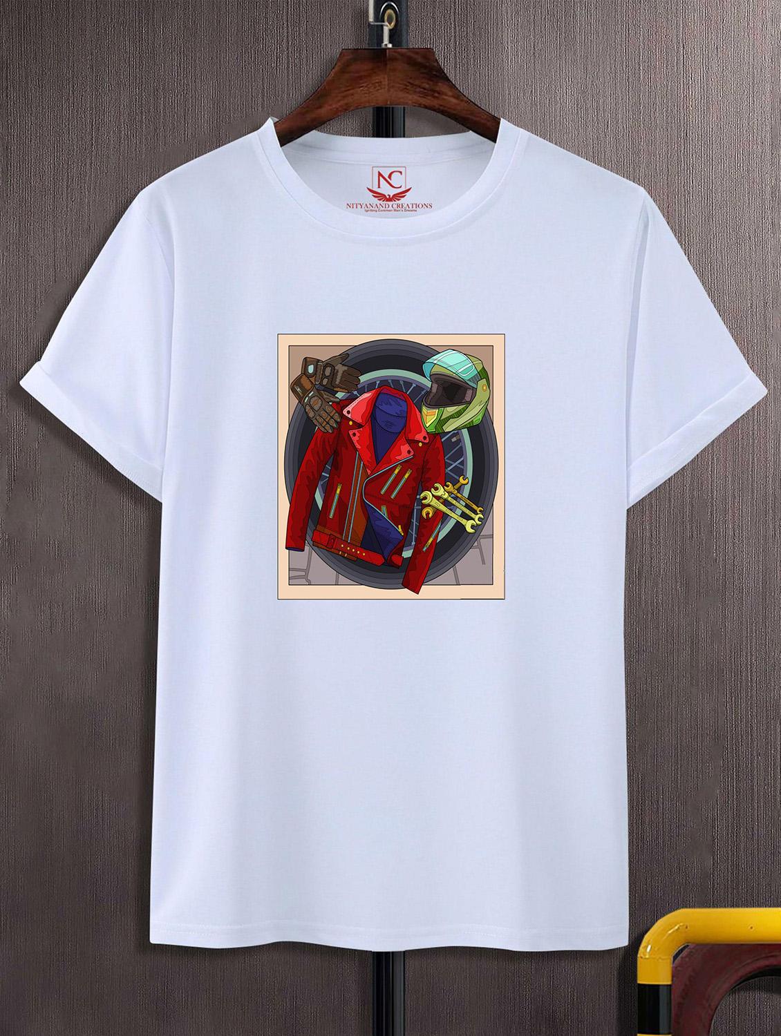 unisex white graphic printed t-shirt - 20823947 - Zoom Image - 0