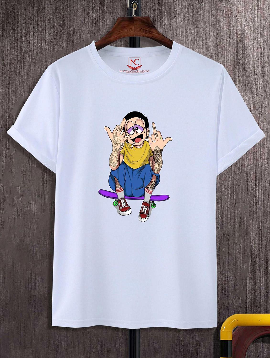 unisex white graphic printed t-shirt - 20823950 - Zoom Image - 0