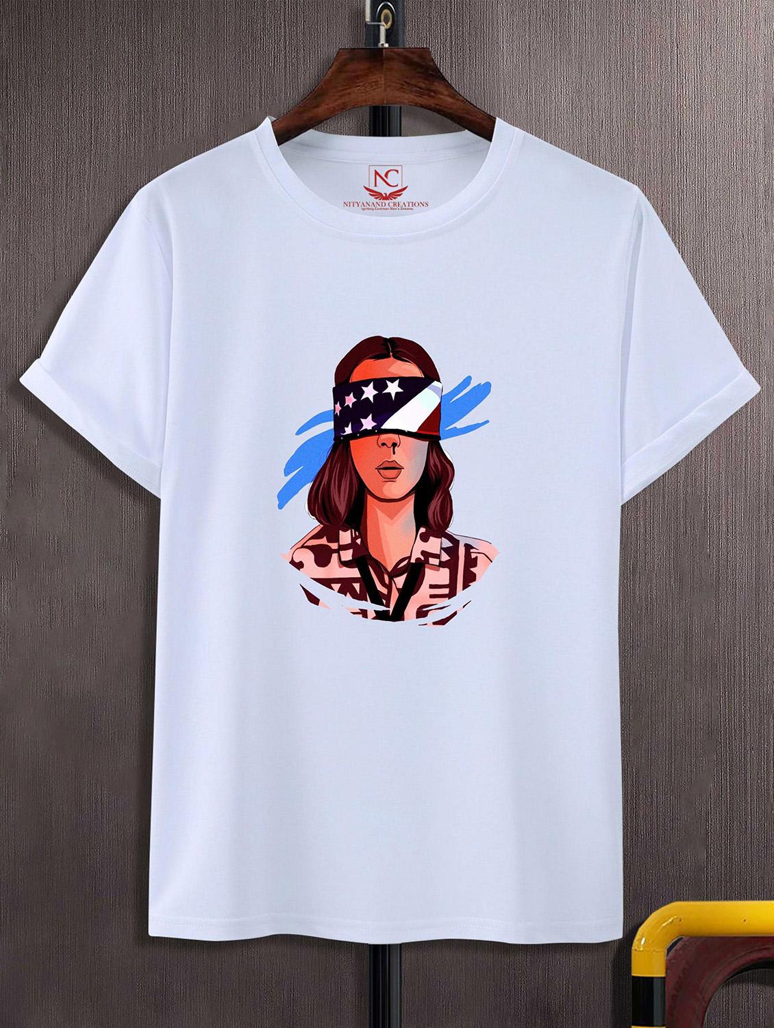 unisex white graphic printed t-shirt - 20823952 - Zoom Image - 0