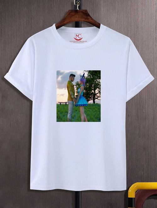 unisex white graphic printed t-shirt - 20823960 -  Standard Image - 0