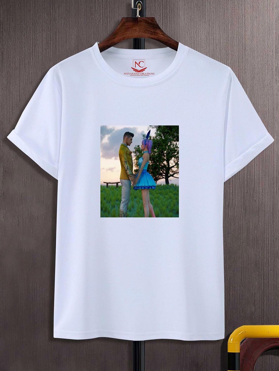 unisex white graphic printed t-shirt - 20823960 -  Zoom Image - 0