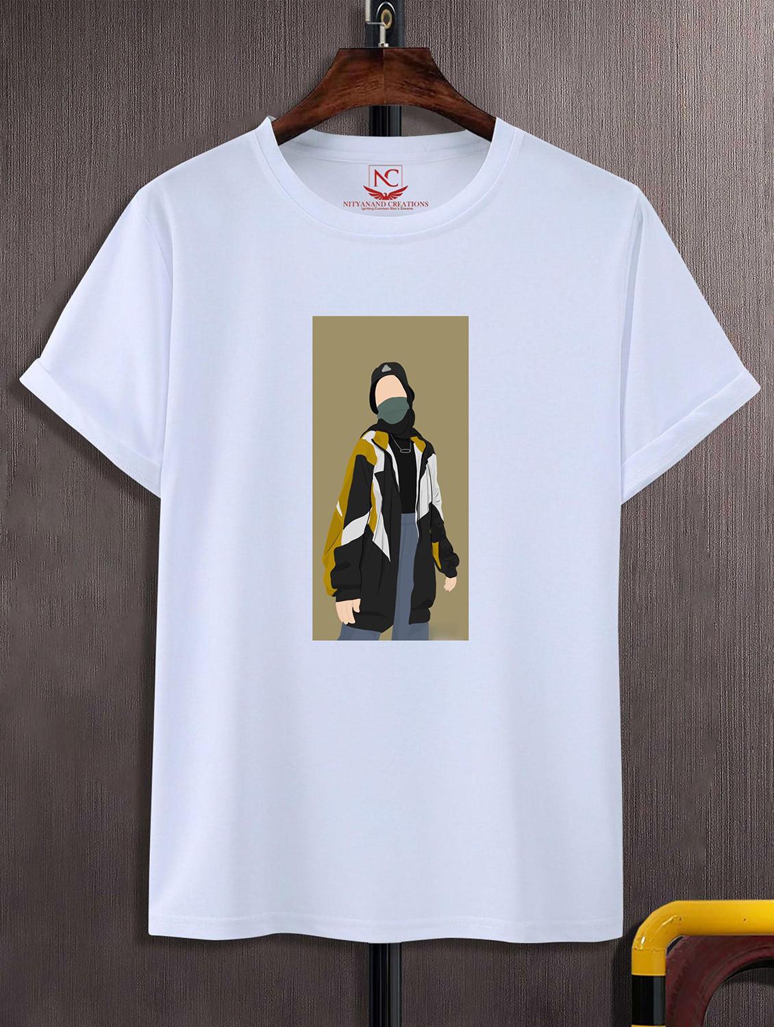 unisex white graphic printed t-shirt - 20823962 - Zoom Image - 0